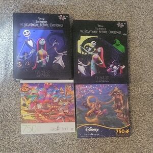 4 puzzles includes Disney 3D Puzzle Collection - Black, Purple, and Gold